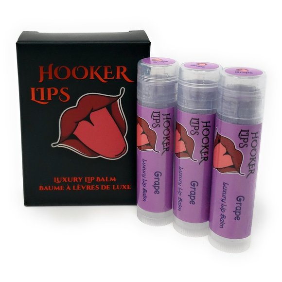 Hooker Lips Luxury Lip Balm Grape 3 Pack - Picture 1 of 3